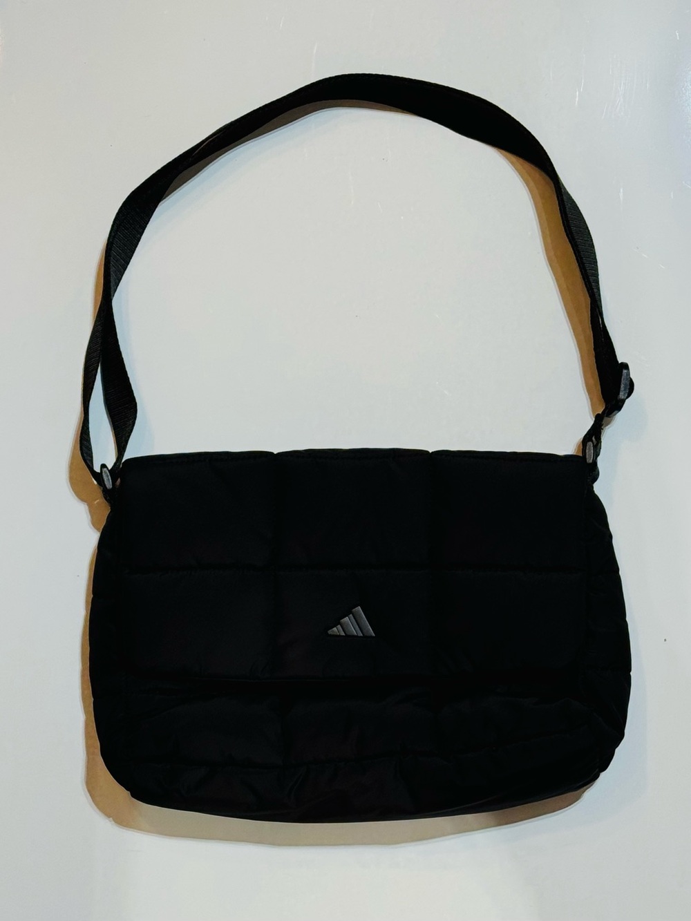 adidas Black Quilted Crossbody Shoulder Bag